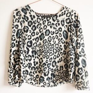 Zara Leopard Animal Print Layered Top